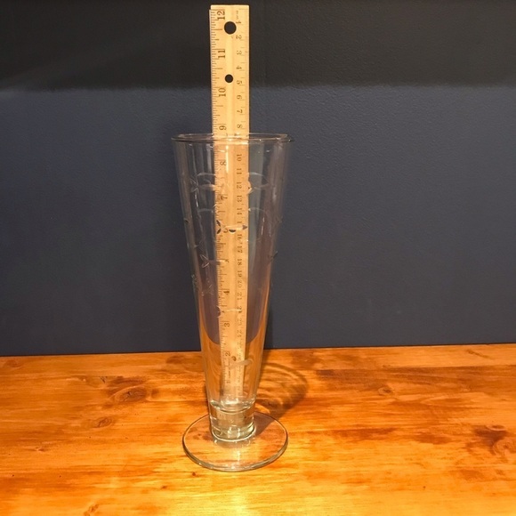 School of Fish Reef Pilsner Glass Etched Fish - Picture 6 of 7